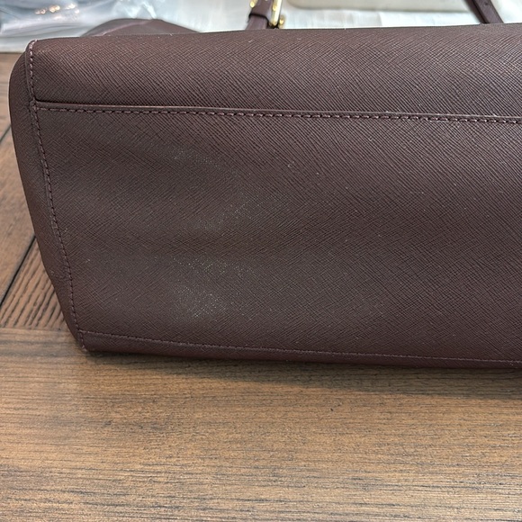 🍂🤎👜Tory Burch Brown Saffiano Large leather tote - Picture 6 of 15